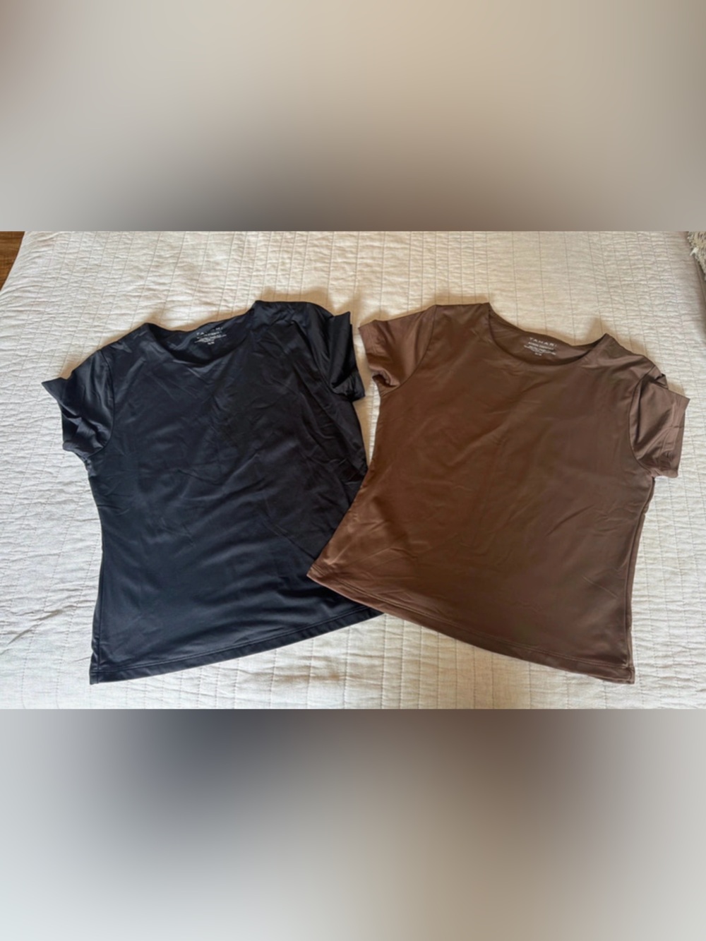 Basic Short Sleeve Tee Duo in Black and Brown